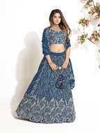 New Semi Stitiched Georgette Lehenga Choli