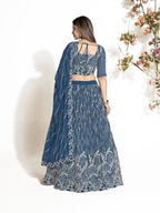 New Semi Stitiched Georgette Lehenga Choli