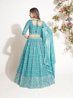 New Semi Stitiched Georgette Lehenga Choli