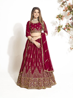 New Semi Stitiched Georgette Lehenga Choli