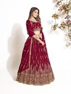 New Semi Stitiched Georgette Lehenga Choli