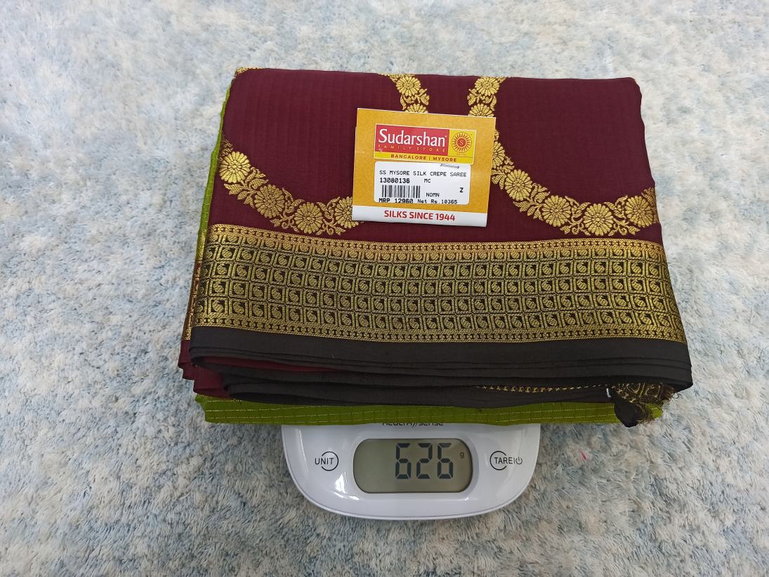 Pure Mysore Silk Crape Sarees