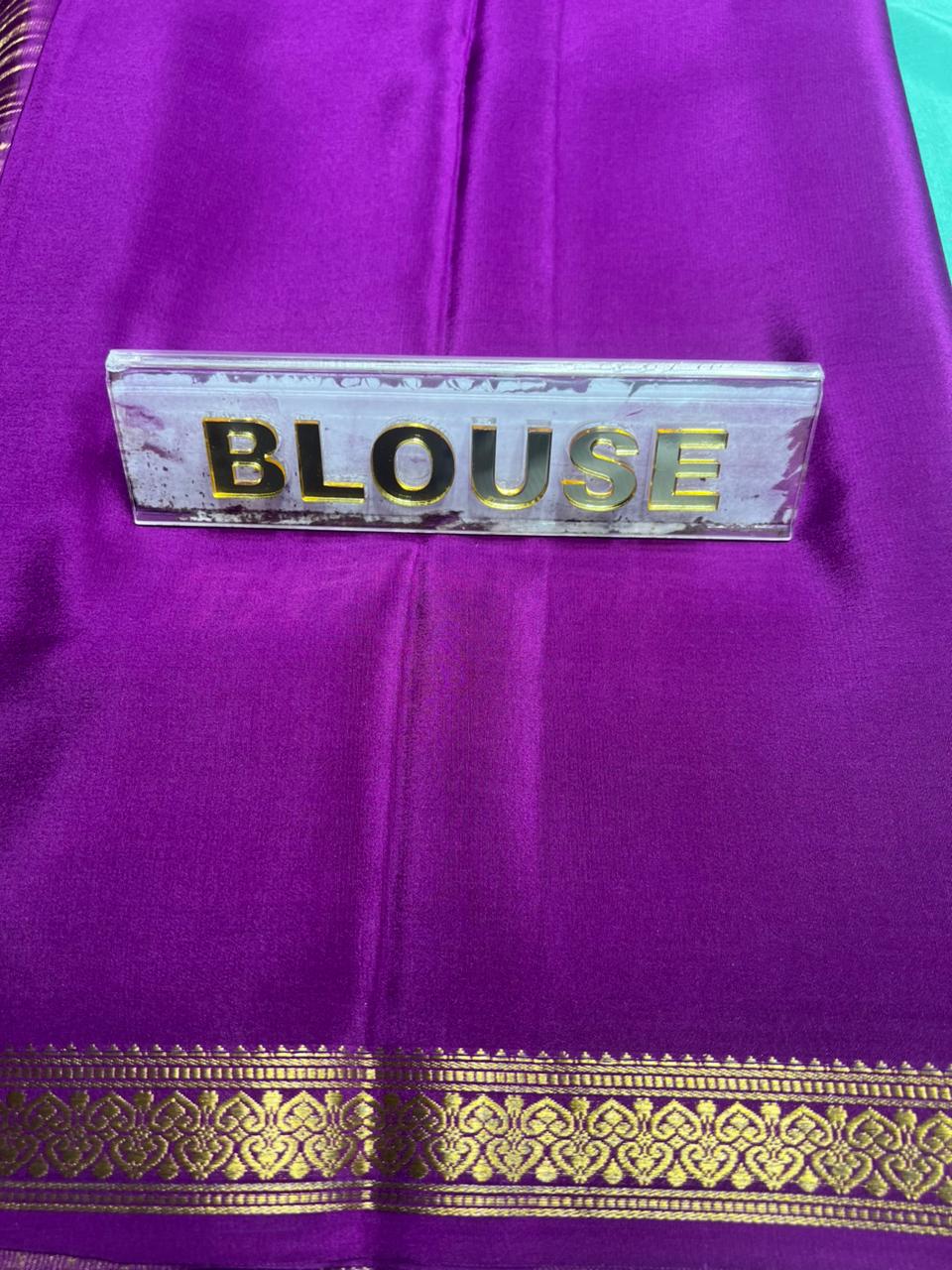 Pure Mysore Silk Saree.