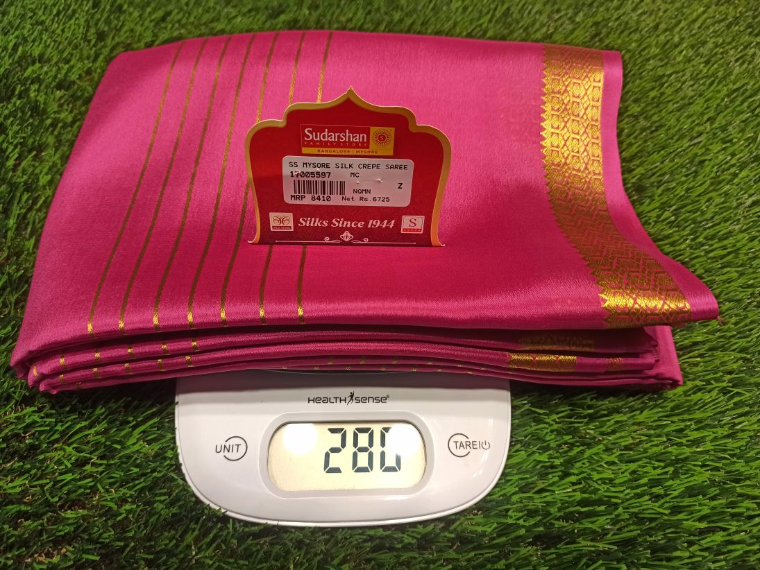 Pure Mysore Silk Saree (60 Grams )