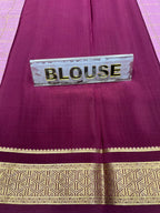 Pure Mysore Silk Saree.