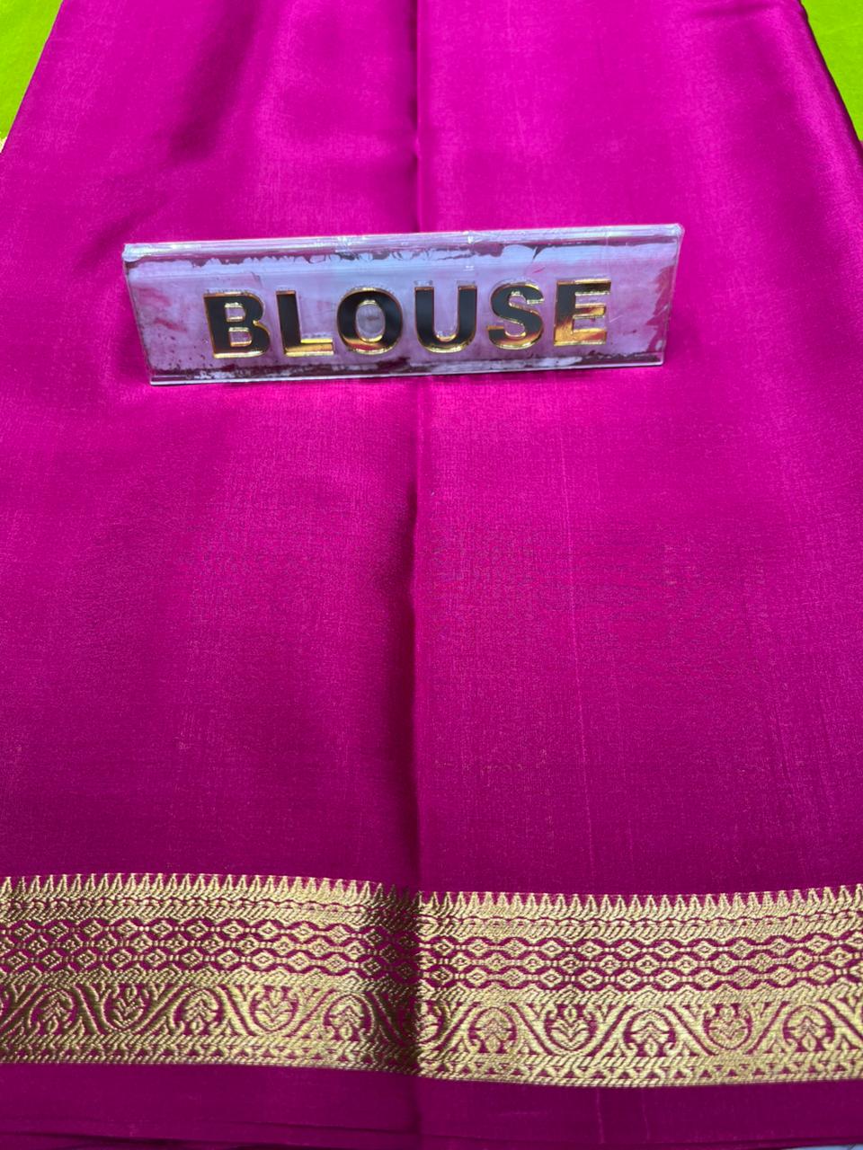 Pure Mysore Silk Saree.