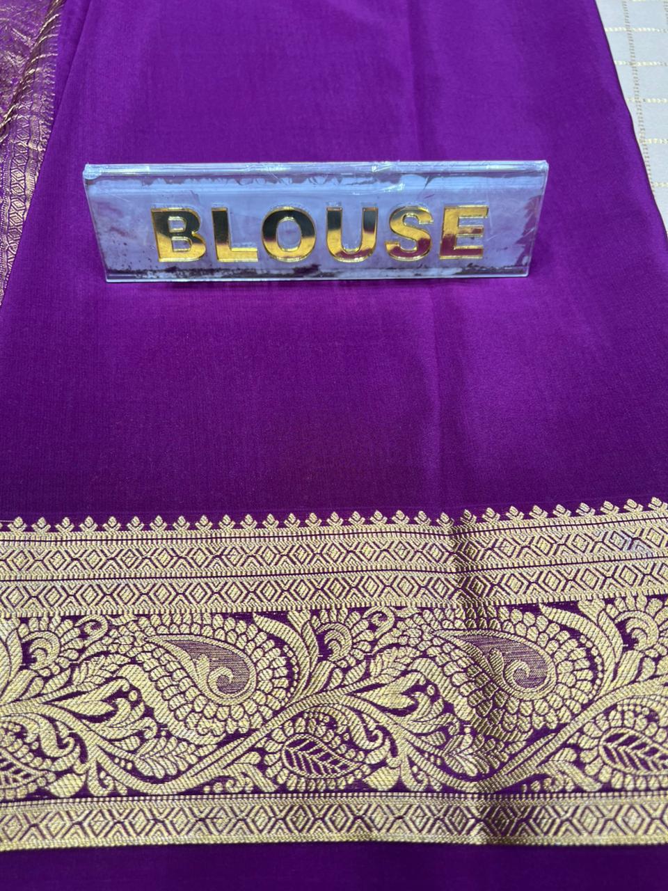 Pure Mysore Silk Saree.