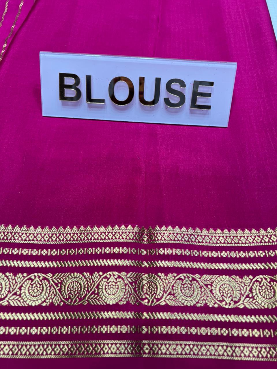 Pure Mysore Silk Saree.