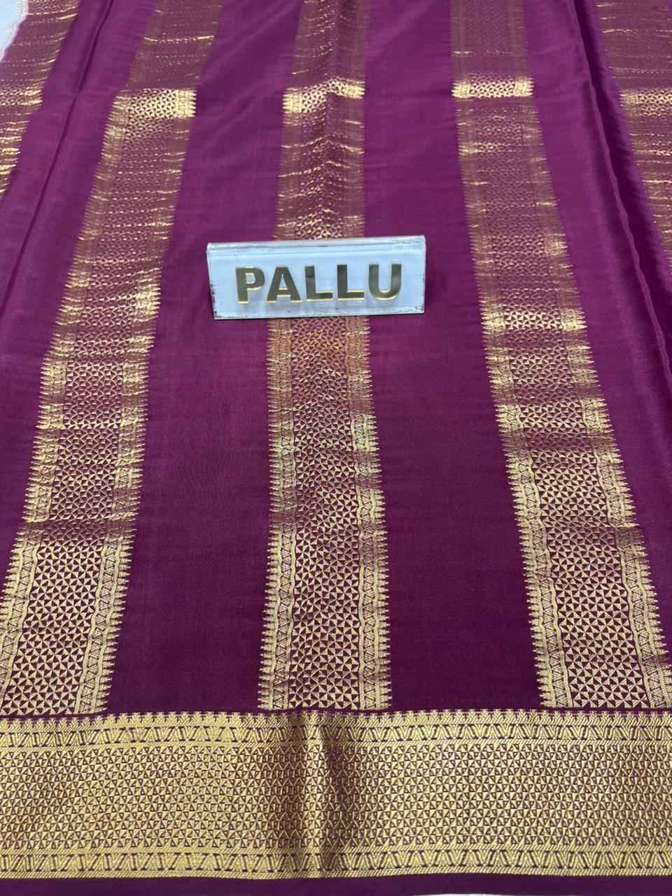 Pure Mysore Silk Saree.