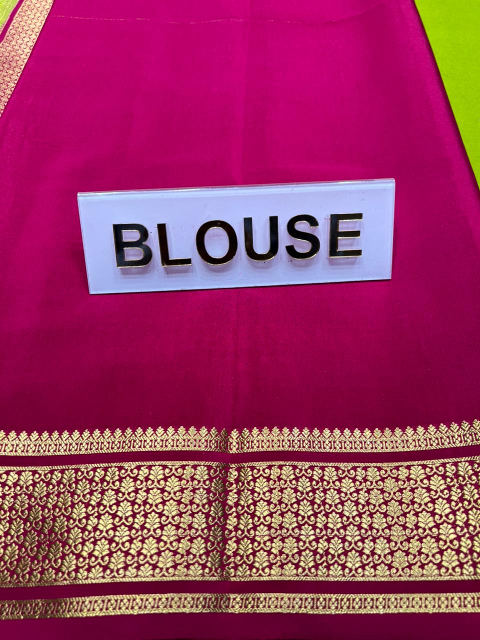 Pure Mysore Silk Saree.