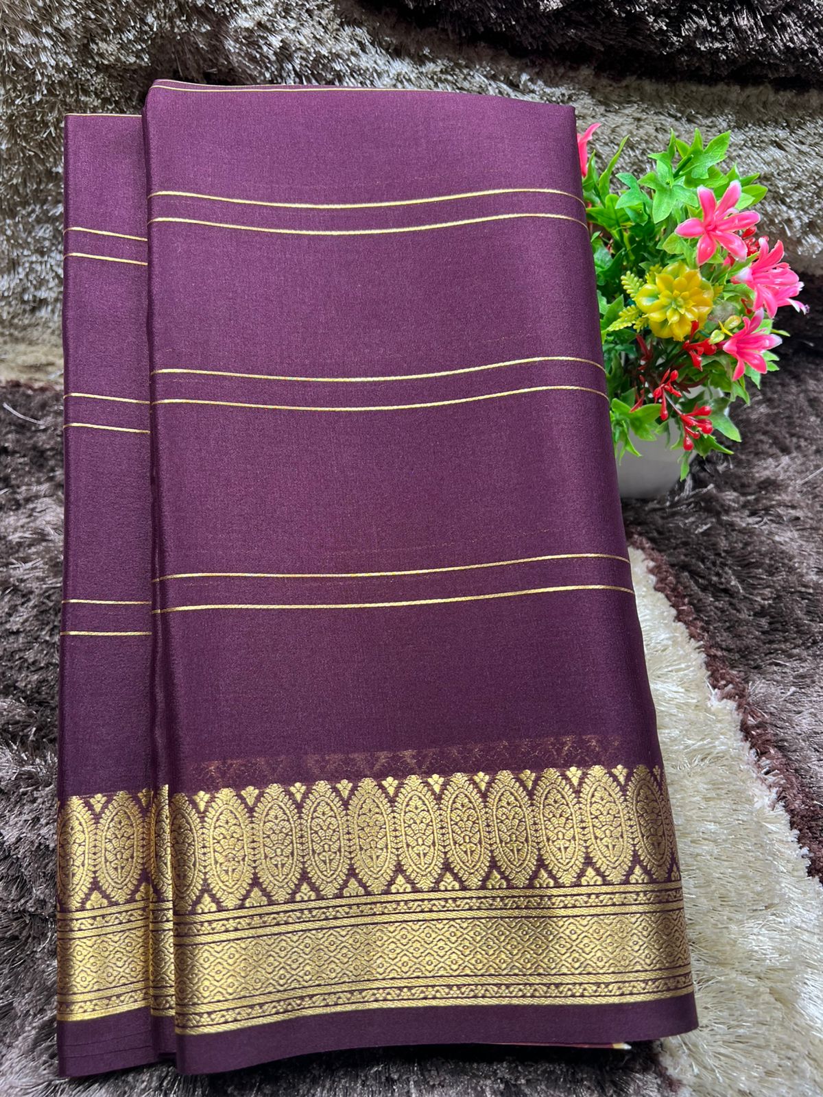 Pure Mysore Silk Saree ( 60Grams )