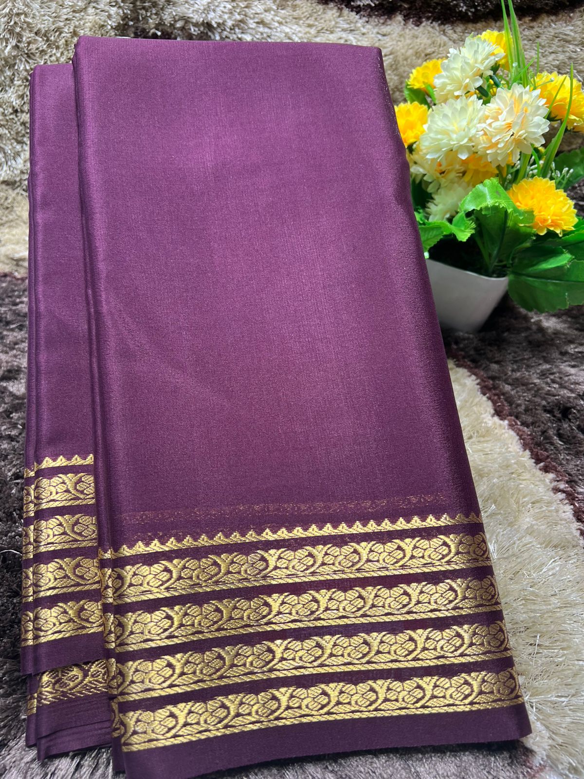 Pure Mysore Silk Saree ( 60Grams )