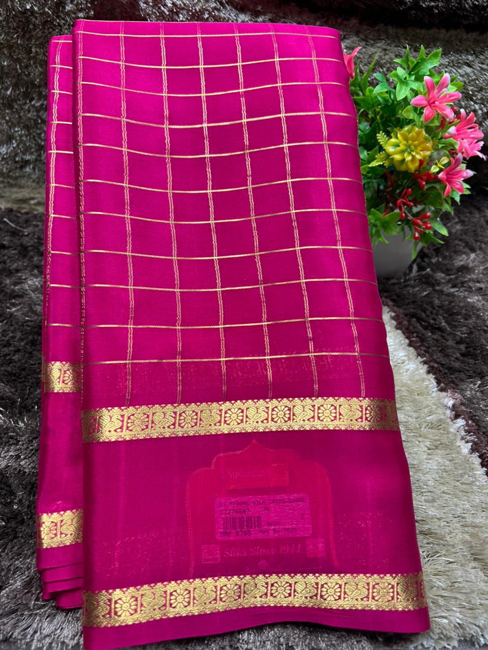 Pure Mysore Silk Saree ( 60Grams )