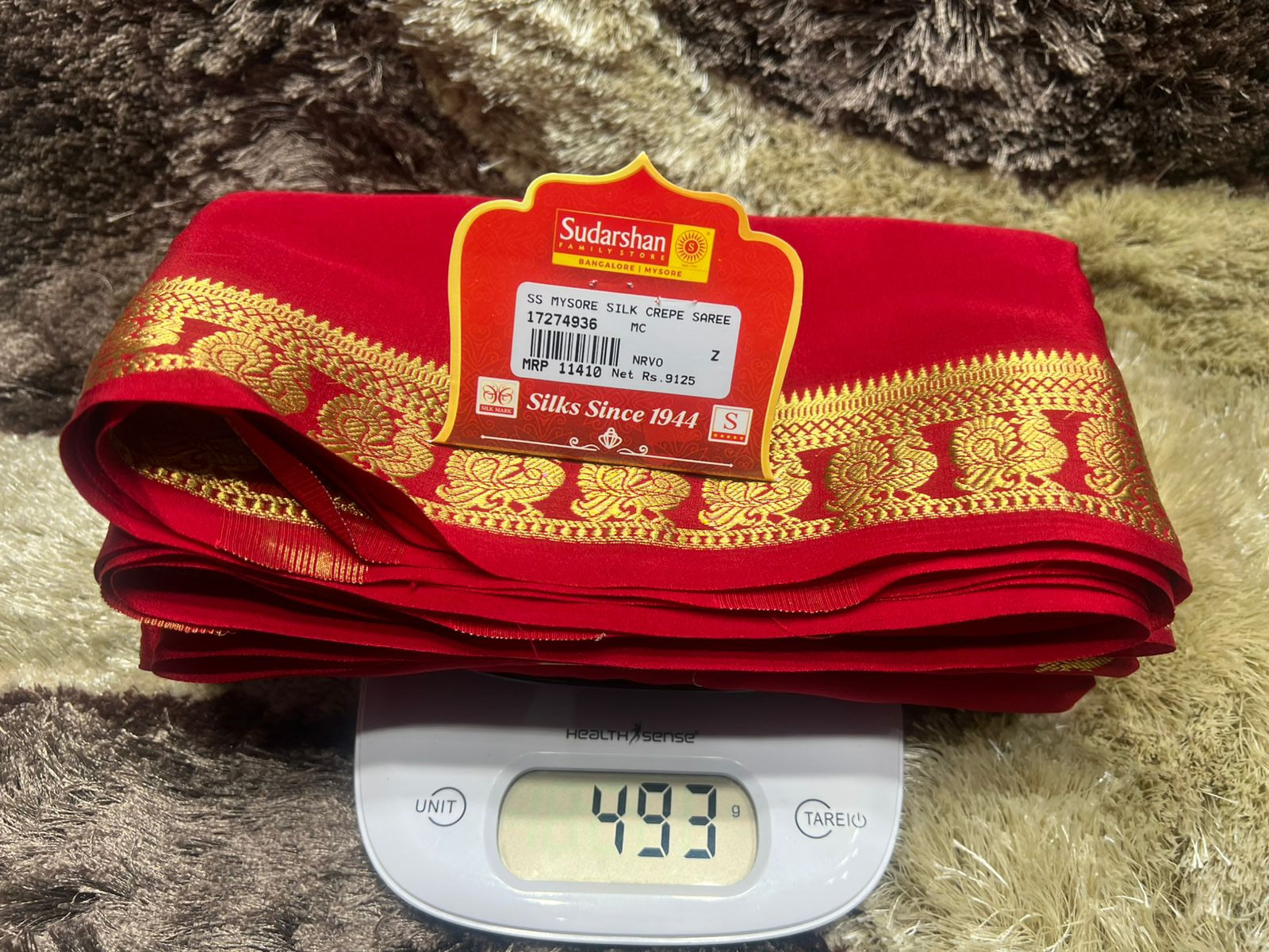 Pure Mysore Silk Saree.