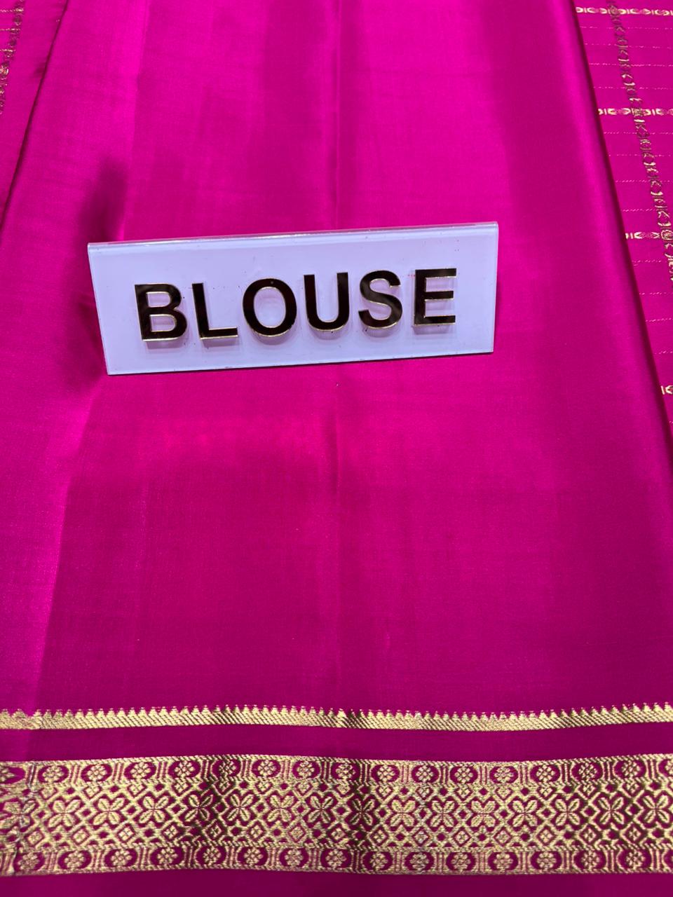 Pure Mysore Silk Saree.