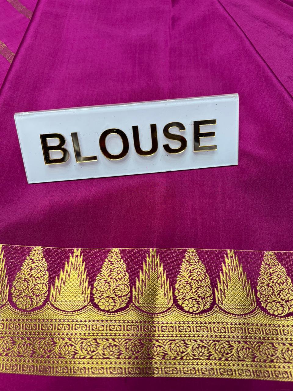 Pure Mysore Silk Saree.