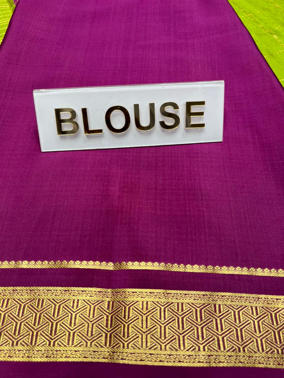 Pure Mysore Silk Saree.