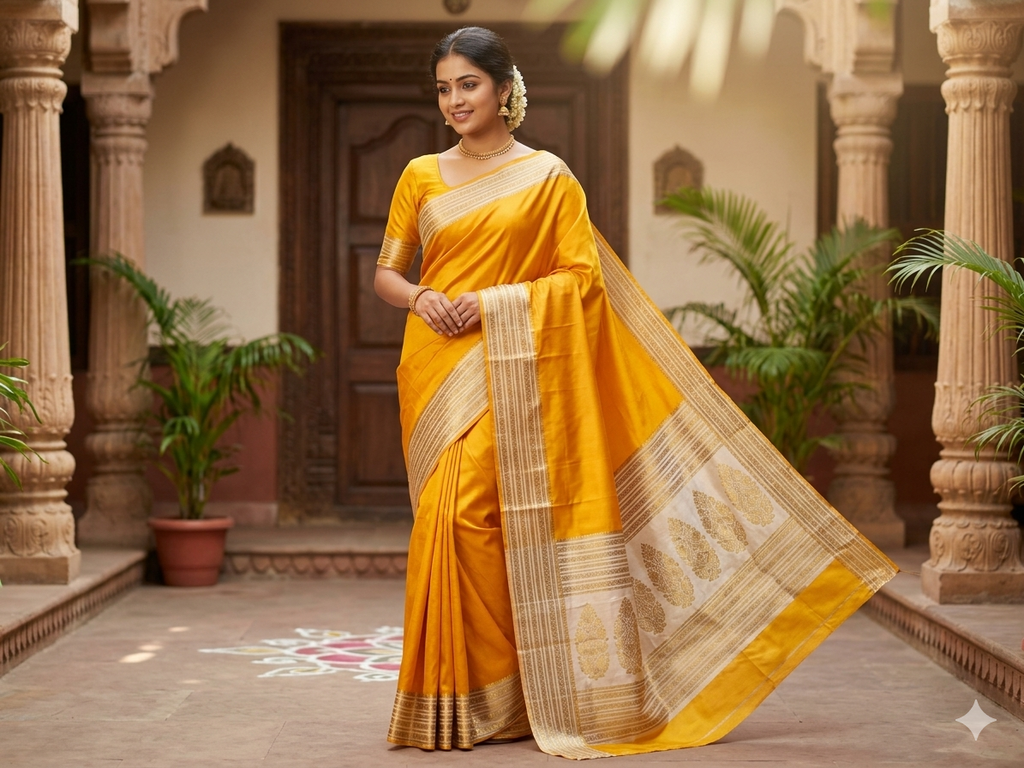 Pure Mysore Silk Saree.