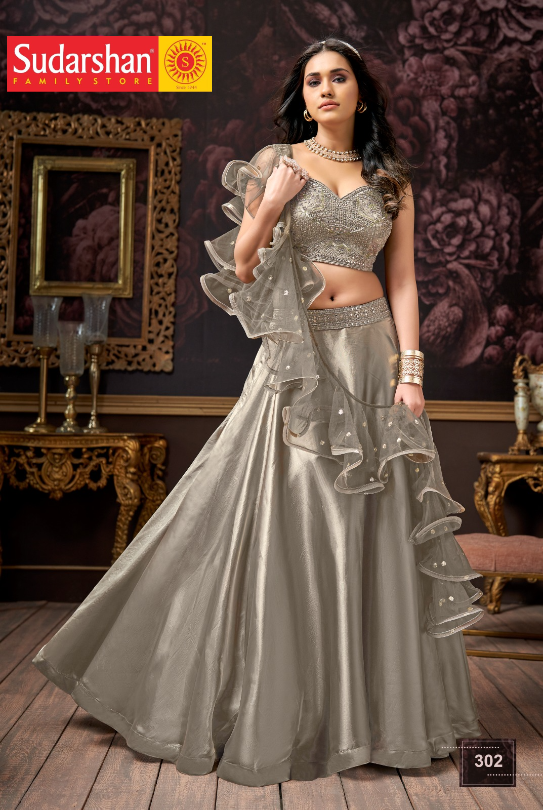 ReadyMade Lehenga Choli ( Crop Top )