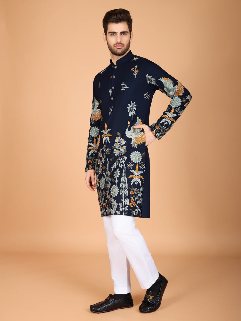 Traditional Semi Stitched Kurta Pyjama Suits.