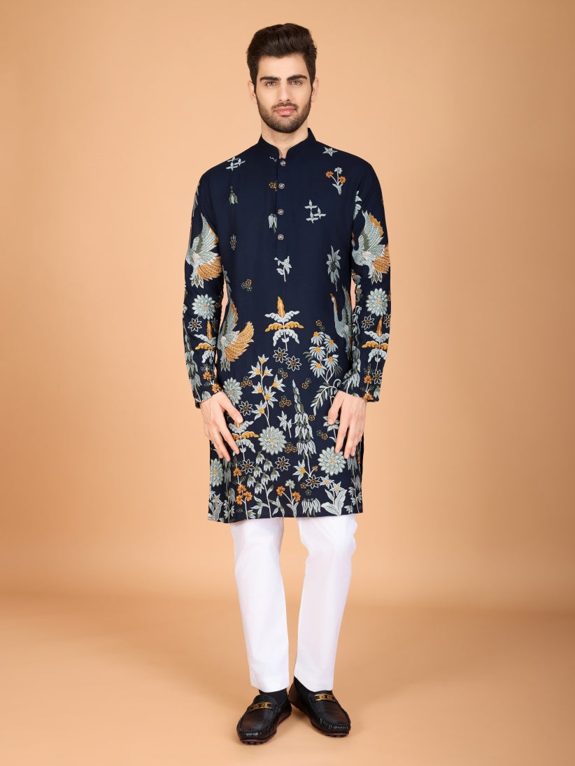 Traditional Semi Stitched Kurta Pyjama Suits.