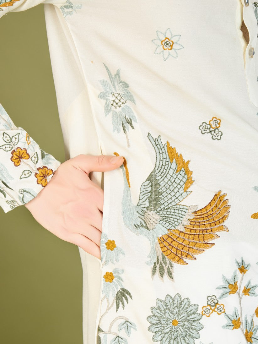 Traditional Semi Stitched Kurta Pyjama Suits.