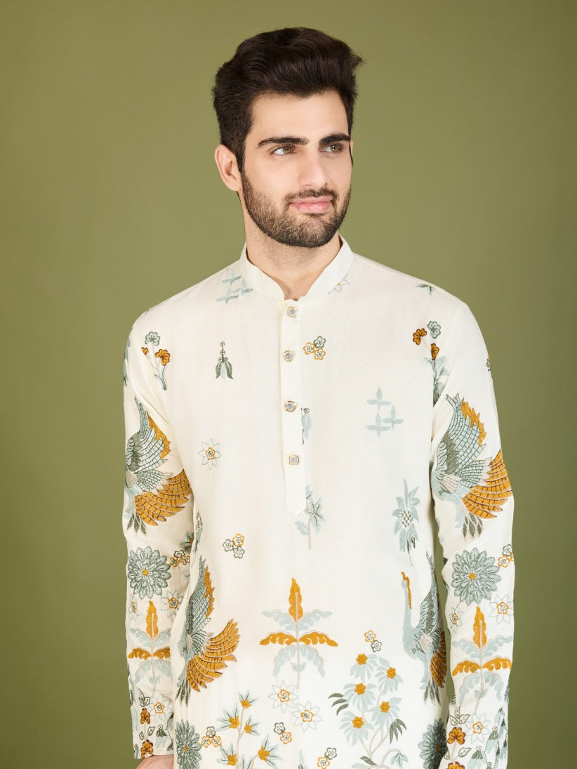 Traditional Semi Stitched Kurta Pyjama Suits.