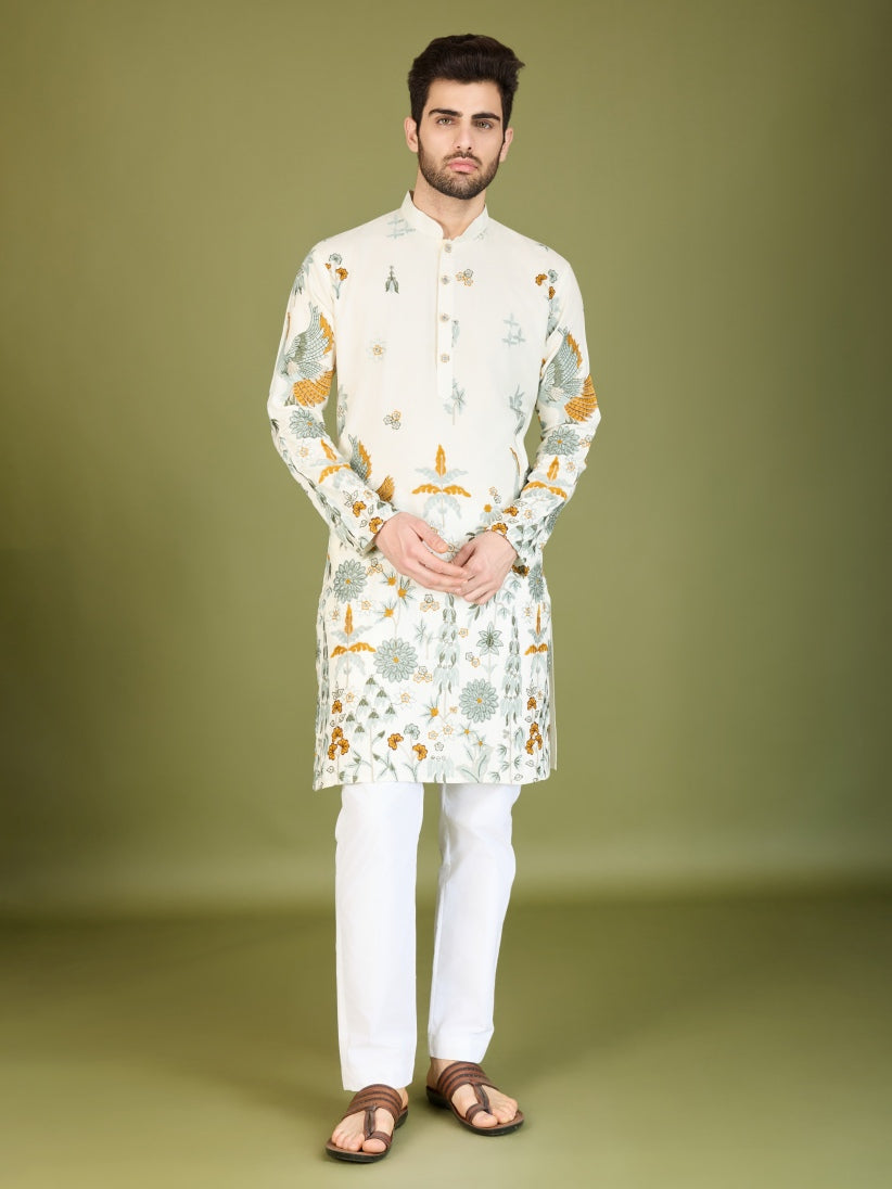 Traditional Semi Stitched Kurta Pyjama Suits.
