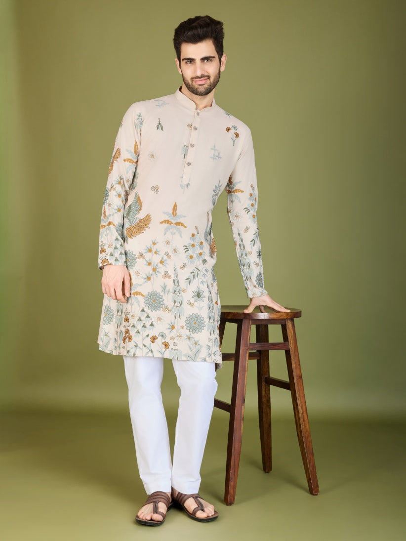 Traditional Semi Stitched Kurta Pyjama Suits.