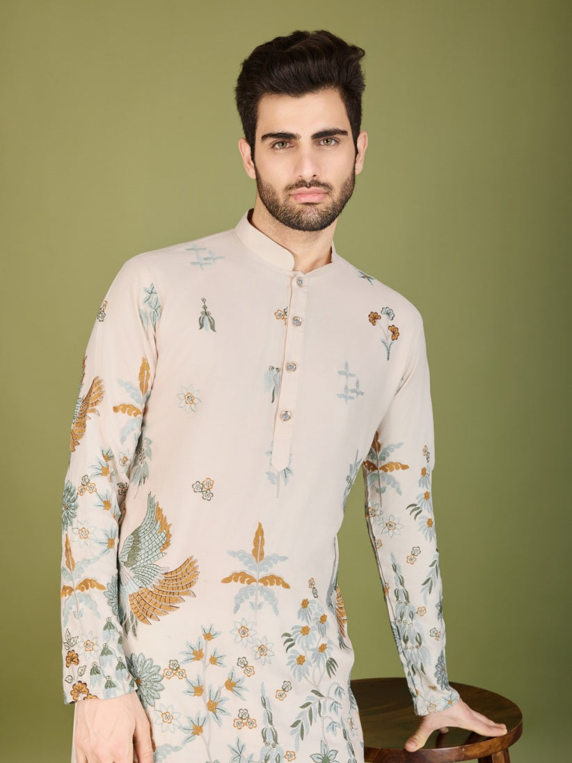 Traditional Semi Stitched Kurta Pyjama Suits.