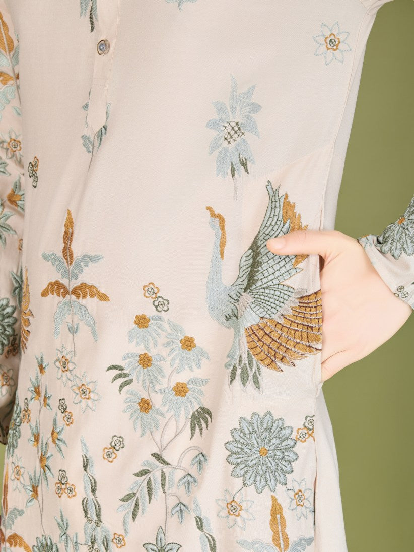 Traditional Semi Stitched Kurta Pyjama Suits.