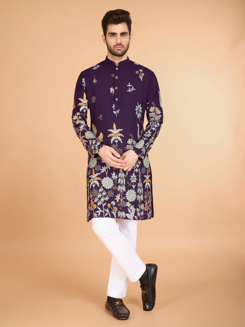 Traditional Semi Stitched Kurta Pyjama Suits.