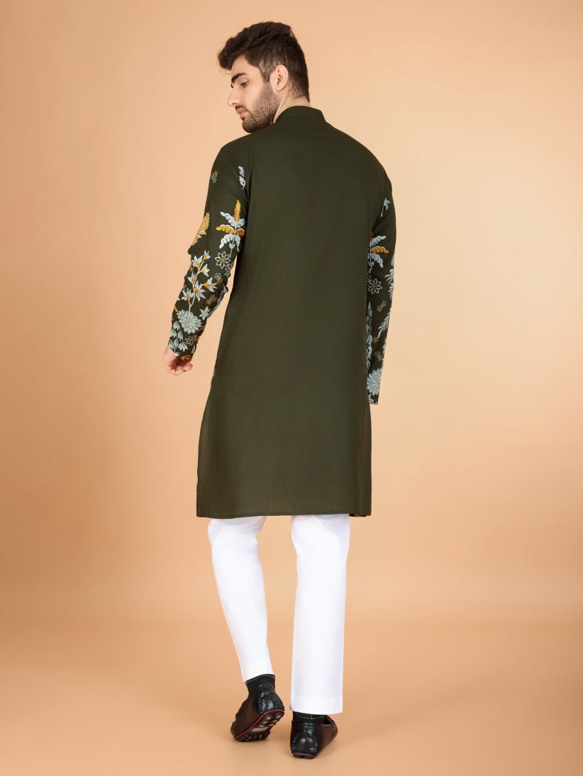 Traditional Semi Stitched Kurta Pyjama Suits.