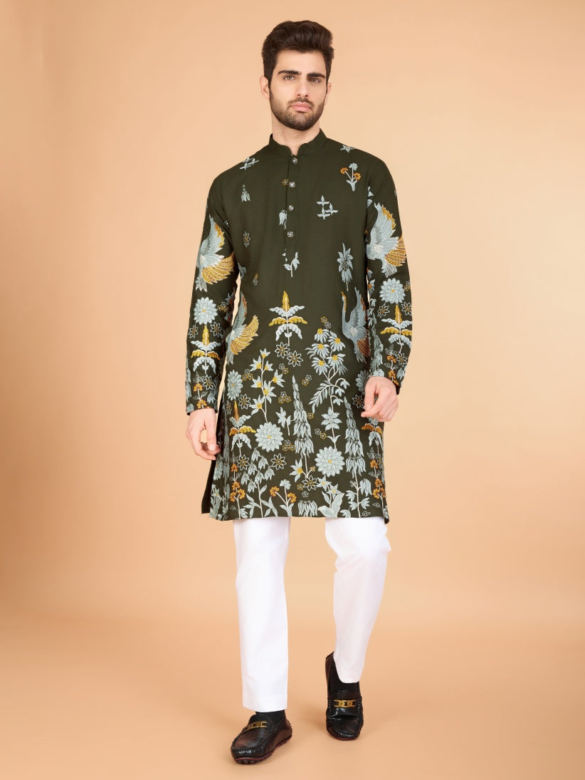 Traditional Semi Stitched Kurta Pyjama Suits.