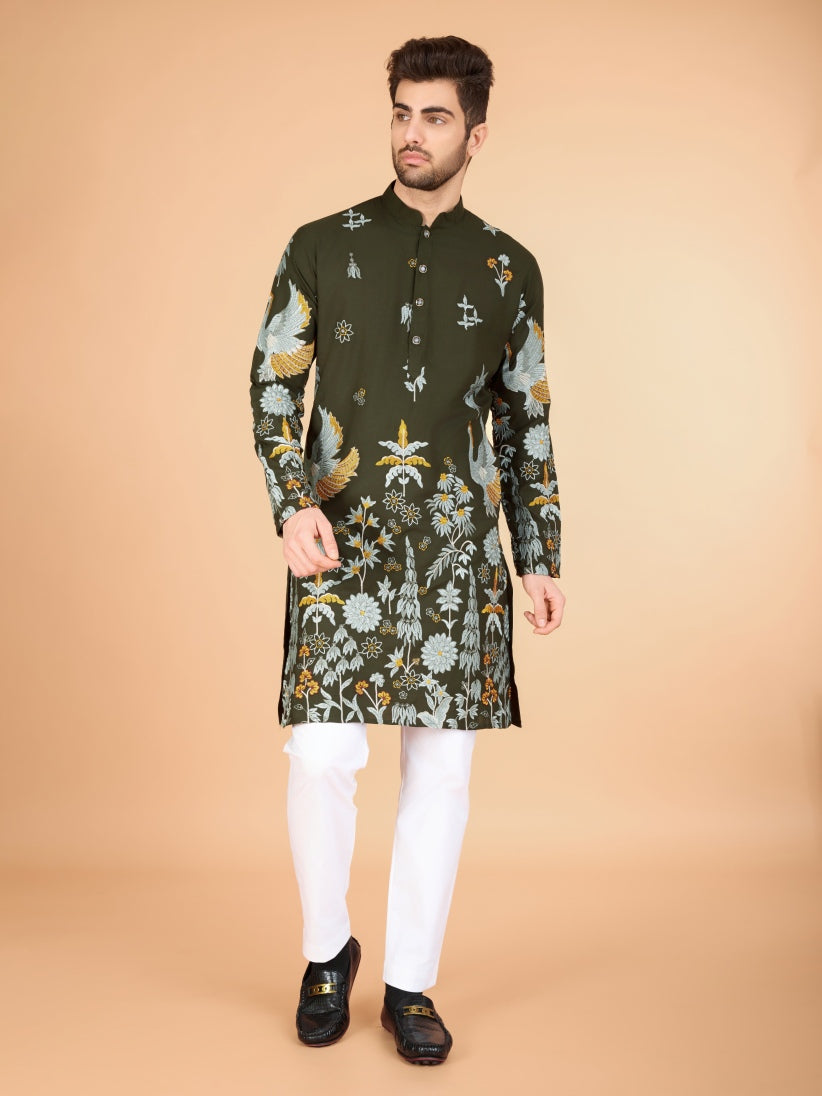 Traditional Semi Stitched Kurta Pyjama Suits.
