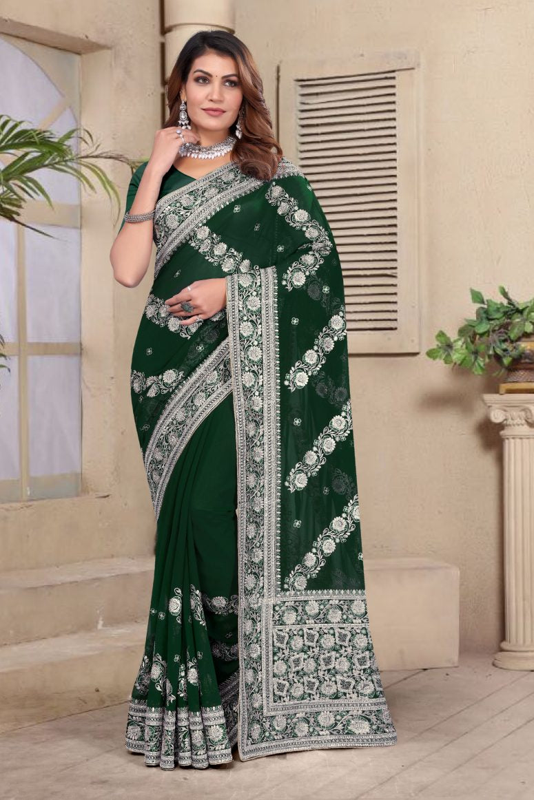 Catalog Designer Georgette Silk Saree