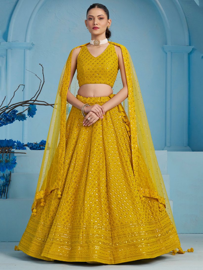 Latest Semi Stitched Lehenga Choli With Dupatta.