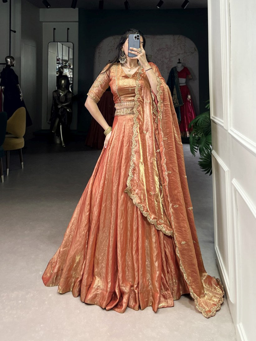 Latest Semi Stitched Lehenga Choli With Dupatta.