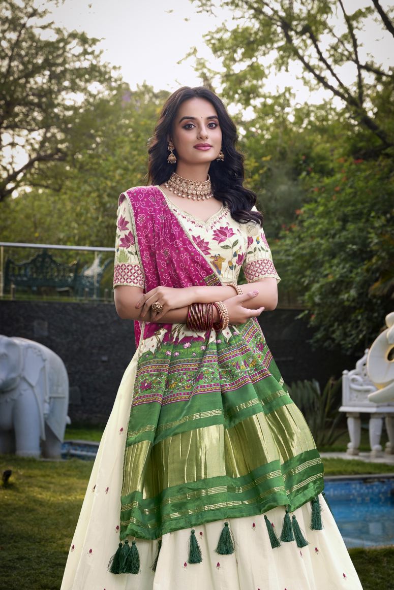 Latest Semi Stitched Lehenga Choli With Dupatta.