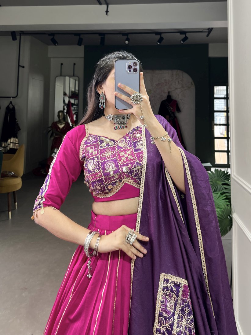 Latest Semi Stitched Lehenga Choli With Dupatta.