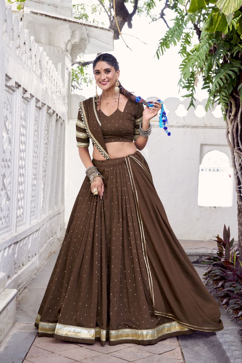 Latest Semi Stitched Lehenga Choli With Dupatta.