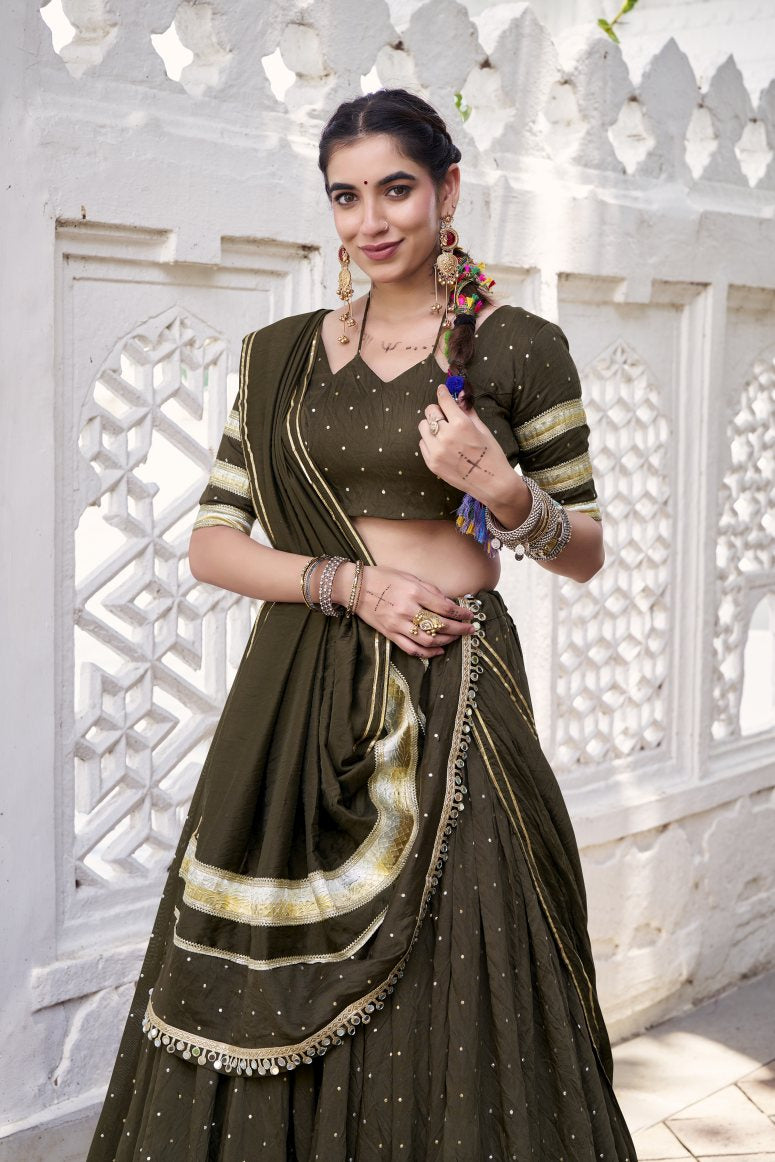 Latest Semi Stitched Lehenga Choli With Dupatta.