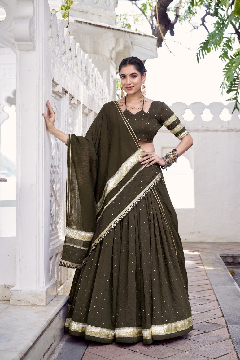 Latest Semi Stitched Lehenga Choli With Dupatta.
