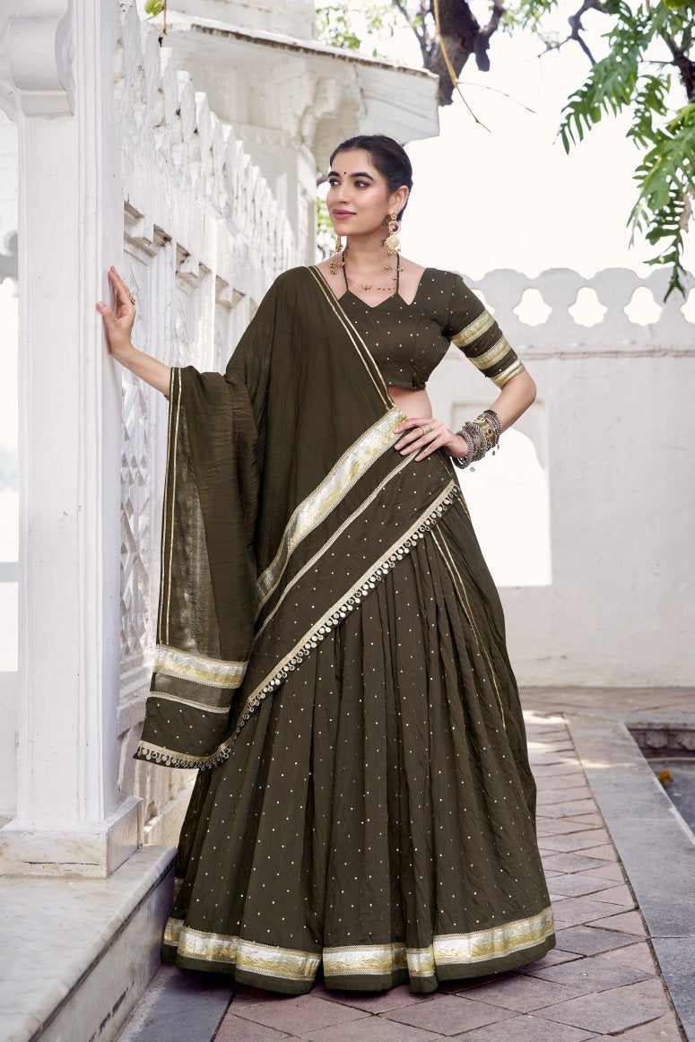 Latest Semi Stitched Lehenga Choli With Dupatta.