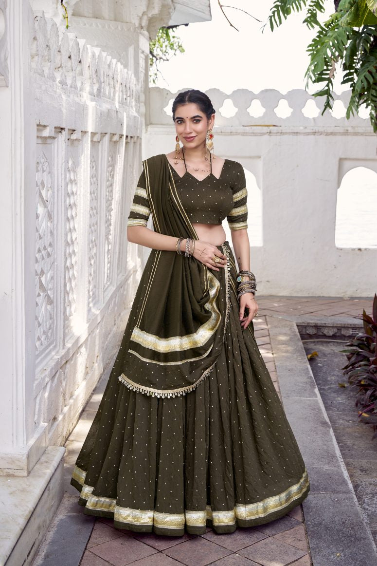 Latest Semi Stitched Lehenga Choli With Dupatta.