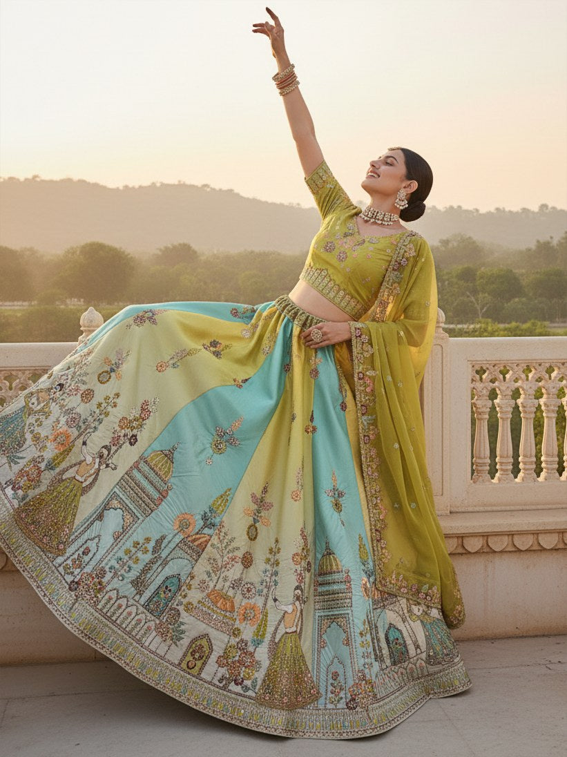 Latest Semi Stitched Lehenga Choli With Dupatta.