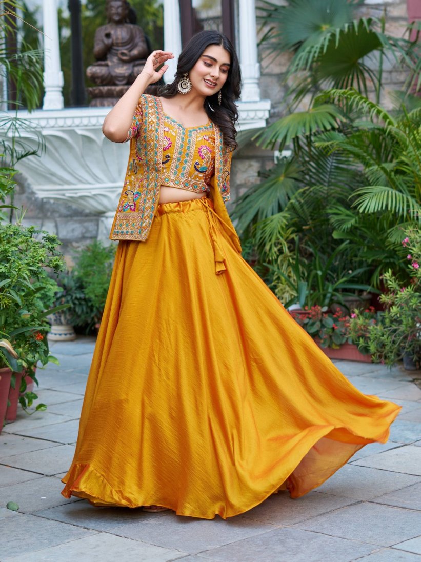 Latest Semi Stitched Lehenga Choli With Dupatta.
