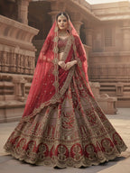 Latest Semi Stitched Bridal Lehenga Choli With Dupatta.