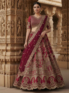 Latest Semi Stitched Bridal Lehenga Choli With Dupatta.