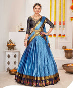 New Semi Stitiched Banarasi Lehenga Choli